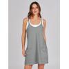 imageCaracilia Womens Summer Mini Dress 2025 Casual Sleeveless Built in Shapewear Sundress Trendy Short Tennis Athletic OutfitsDeep Grey