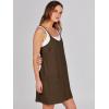 imageCaracilia Womens Summer Mini Dress 2025 Casual Sleeveless Built in Shapewear Sundress Trendy Short Tennis Athletic OutfitsDeep Khaki