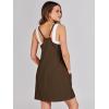 imageCaracilia Womens Summer Mini Dress 2025 Casual Sleeveless Built in Shapewear Sundress Trendy Short Tennis Athletic OutfitsDeep Khaki
