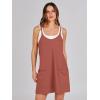 imageCaracilia Womens Summer Mini Dress 2025 Casual Sleeveless Built in Shapewear Sundress Trendy Short Tennis Athletic OutfitsDeep Rust