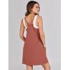 imageCaracilia Womens Summer Mini Dress 2025 Casual Sleeveless Built in Shapewear Sundress Trendy Short Tennis Athletic OutfitsDeep Rust