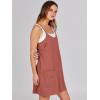 imageCaracilia Womens Summer Mini Dress 2025 Casual Sleeveless Built in Shapewear Sundress Trendy Short Tennis Athletic OutfitsDeep Rust