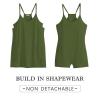 imageCaracilia Womens Summer Mini Dress 2025 Casual Sleeveless Built in Shapewear Sundress Trendy Short Tennis Athletic OutfitsGrass
