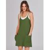 imageCaracilia Womens Summer Mini Dress 2025 Casual Sleeveless Built in Shapewear Sundress Trendy Short Tennis Athletic OutfitsGrass