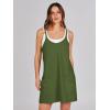 imageCaracilia Womens Summer Mini Dress 2025 Casual Sleeveless Built in Shapewear Sundress Trendy Short Tennis Athletic OutfitsGrass