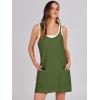 imageCaracilia Womens Summer Mini Dress 2025 Casual Sleeveless Built in Shapewear Sundress Trendy Short Tennis Athletic OutfitsGrass