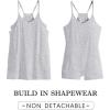imageCaracilia Womens Summer Mini Dress 2025 Casual Sleeveless Built in Shapewear Sundress Trendy Short Tennis Athletic OutfitsGrey