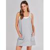 imageCaracilia Womens Summer Mini Dress 2025 Casual Sleeveless Built in Shapewear Sundress Trendy Short Tennis Athletic OutfitsGrey