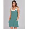 imageCaracilia Womens Summer Mini Dress 2025 Casual Sleeveless Built in Shapewear Sundress Trendy Short Tennis Athletic OutfitsLake Blue