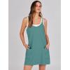 imageCaracilia Womens Summer Mini Dress 2025 Casual Sleeveless Built in Shapewear Sundress Trendy Short Tennis Athletic OutfitsLake Blue