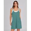 imageCaracilia Womens Summer Mini Dress 2025 Casual Sleeveless Built in Shapewear Sundress Trendy Short Tennis Athletic OutfitsLake Blue