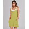 imageCaracilia Womens Summer Mini Dress 2025 Casual Sleeveless Built in Shapewear Sundress Trendy Short Tennis Athletic OutfitsLight Green