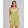 imageCaracilia Womens Summer Mini Dress 2025 Casual Sleeveless Built in Shapewear Sundress Trendy Short Tennis Athletic OutfitsLight Green