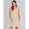 imageCaracilia Womens Summer Mini Dress 2025 Casual Sleeveless Built in Shapewear Sundress Trendy Short Tennis Athletic OutfitsLight Yellow