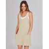 imageCaracilia Womens Summer Mini Dress 2025 Casual Sleeveless Built in Shapewear Sundress Trendy Short Tennis Athletic OutfitsLight Yellow