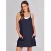 imageCaracilia Womens Summer Mini Dress 2025 Casual Sleeveless Built in Shapewear Sundress Trendy Short Tennis Athletic OutfitsNavy Blue