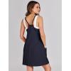 imageCaracilia Womens Summer Mini Dress 2025 Casual Sleeveless Built in Shapewear Sundress Trendy Short Tennis Athletic OutfitsNavy Blue