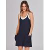 imageCaracilia Womens Summer Mini Dress 2025 Casual Sleeveless Built in Shapewear Sundress Trendy Short Tennis Athletic OutfitsNavy Blue