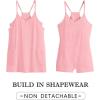 imageCaracilia Womens Summer Mini Dress 2025 Casual Sleeveless Built in Shapewear Sundress Trendy Short Tennis Athletic OutfitsPink