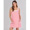 imageCaracilia Womens Summer Mini Dress 2025 Casual Sleeveless Built in Shapewear Sundress Trendy Short Tennis Athletic OutfitsPink