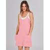imageCaracilia Womens Summer Mini Dress 2025 Casual Sleeveless Built in Shapewear Sundress Trendy Short Tennis Athletic OutfitsPink