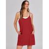 imageCaracilia Womens Summer Mini Dress 2025 Casual Sleeveless Built in Shapewear Sundress Trendy Short Tennis Athletic OutfitsRed