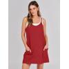 imageCaracilia Womens Summer Mini Dress 2025 Casual Sleeveless Built in Shapewear Sundress Trendy Short Tennis Athletic OutfitsRed