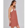 imageCaracilia Womens Summer Mini Dress 2025 Casual Sleeveless Built in Shapewear Sundress Trendy Short Tennis Athletic OutfitsRust Red