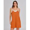 imageCaracilia Womens Summer Mini Dress 2025 Casual Sleeveless Built in Shapewear Sundress Trendy Short Tennis Athletic OutfitsTangerine Orange