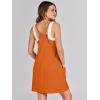 imageCaracilia Womens Summer Mini Dress 2025 Casual Sleeveless Built in Shapewear Sundress Trendy Short Tennis Athletic OutfitsTangerine Orange