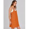 imageCaracilia Womens Summer Mini Dress 2025 Casual Sleeveless Built in Shapewear Sundress Trendy Short Tennis Athletic OutfitsTangerine Orange