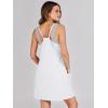 imageCaracilia Womens Summer Mini Dress 2025 Casual Sleeveless Built in Shapewear Sundress Trendy Short Tennis Athletic OutfitsWhite