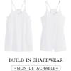 imageCaracilia Womens Summer Mini Dress 2025 Casual Sleeveless Built in Shapewear Sundress Trendy Short Tennis Athletic OutfitsWhite