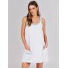 imageCaracilia Womens Summer Mini Dress 2025 Casual Sleeveless Built in Shapewear Sundress Trendy Short Tennis Athletic OutfitsWhite