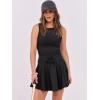 imageCaracilia Womens Tennis Mini Dresses 2025 Summer Sleeveless Built in Shorts Golf Athletic One Piece Active Romper DressBlack