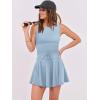imageCaracilia Womens Tennis Mini Dresses 2025 Summer Sleeveless Built in Shorts Golf Athletic One Piece Active Romper DressLight Blue