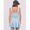 imageCaracilia Womens Tennis Mini Dresses 2025 Summer Sleeveless Built in Shorts Golf Athletic One Piece Active Romper DressLight Blue