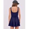 imageCaracilia Womens Tennis Mini Dresses 2025 Summer Sleeveless Built in Shorts Golf Athletic One Piece Active Romper DressNavy Blue