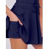 imageCaracilia Womens Tennis Mini Dresses 2025 Summer Sleeveless Built in Shorts Golf Athletic One Piece Active Romper DressNavy Blue