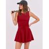 imageCaracilia Womens Tennis Mini Dresses 2025 Summer Sleeveless Built in Shorts Golf Athletic One Piece Active Romper DressRed
