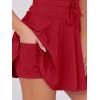 imageCaracilia Womens Tennis Mini Dresses 2025 Summer Sleeveless Built in Shorts Golf Athletic One Piece Active Romper DressRed