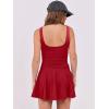 imageCaracilia Womens Tennis Mini Dresses 2025 Summer Sleeveless Built in Shorts Golf Athletic One Piece Active Romper DressRed