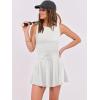 imageCaracilia Womens Tennis Mini Dresses 2025 Summer Sleeveless Built in Shorts Golf Athletic One Piece Active Romper DressWhite