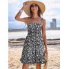 imageCaracilia Sundress for Women 2025 Summer Casual Travel Vacation Beach Cover Ups Floral Spaghetti Strap Flowy Cute Mini DressBlack Flower