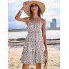 imageCaracilia Sundress for Women 2025 Summer Casual Travel Vacation Beach Cover Ups Floral Spaghetti Strap Flowy Cute Mini DressPolka Dot