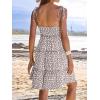 imageCaracilia Sundress for Women 2025 Summer Casual Travel Vacation Beach Cover Ups Floral Spaghetti Strap Flowy Cute Mini DressPolka Dot
