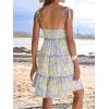 imageCaracilia Sundress for Women 2025 Summer Casual Travel Vacation Beach Cover Ups Floral Spaghetti Strap Flowy Cute Mini DressYellow Flower