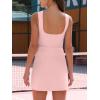 imageCaracilia Women Athletic Dress Tennis Active Workout Sleeveless Fitted Slit Summer Mini Golf Romper Dresses Built in ShortsLight Pink