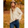 imageCaracilia Women Boat Neck Batwing Long Sleeve 2024 Fall Oversized Ribbed Knit Pullover Sweaters Baggy Jumper Tunic TopsApricot
