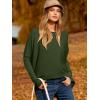 imageCaracilia Women Boat Neck Batwing Long Sleeve 2024 Fall Oversized Ribbed Knit Pullover Sweaters Baggy Jumper Tunic TopsArmy Green